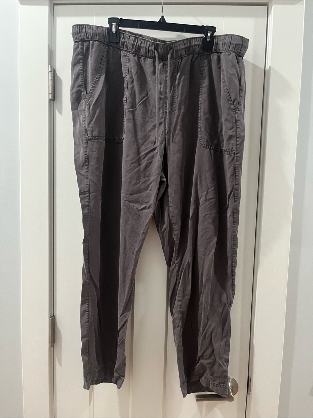 Women's Work Casual Drawstring Pants Gray JNY Jones New York 1X Comfy